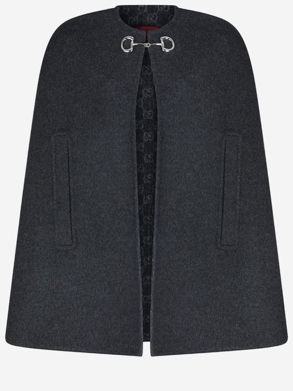 Cape Reversible Wool-Blend Dark Grey Capes