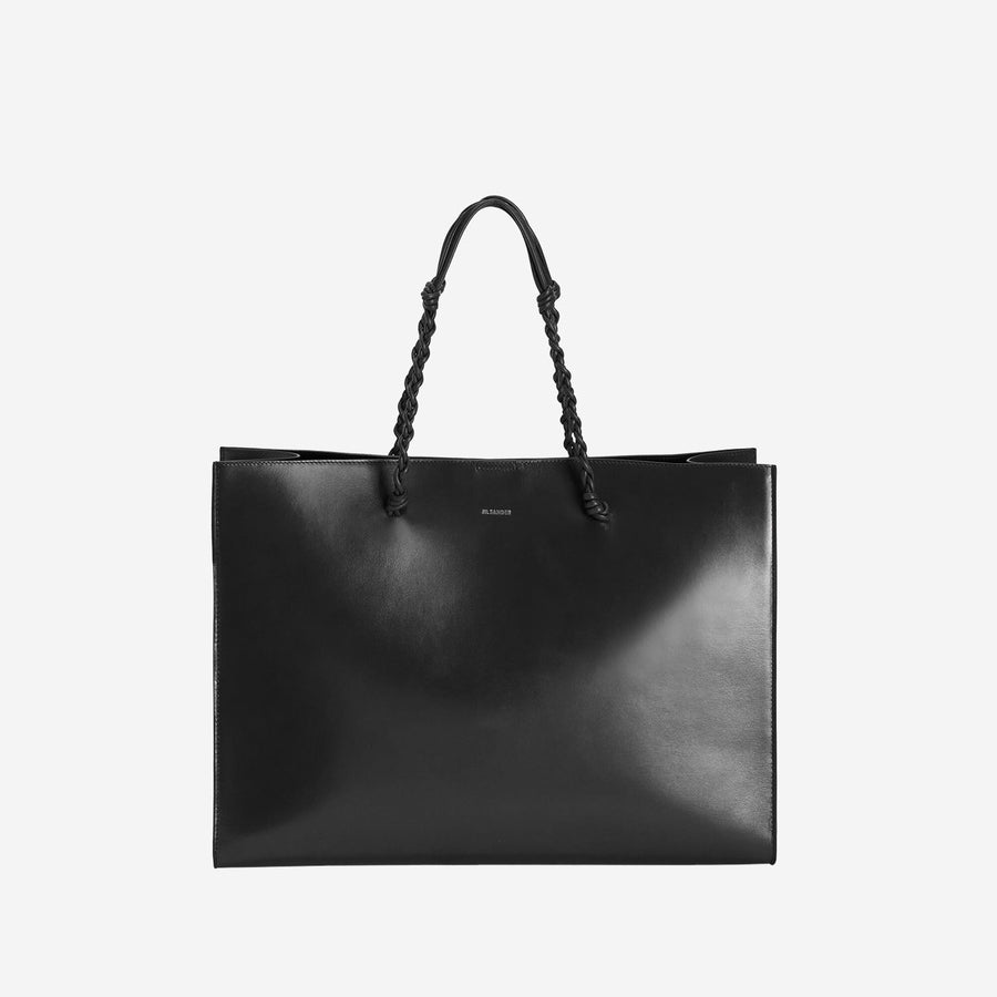 Leather Tote Bag Black Shoulder