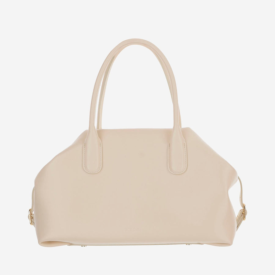 Shoulder Bag Talia Vegan Fabric Ivory Leather