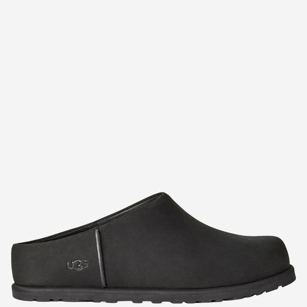 Leather Clogs Otzo Black Nubuck Shoe