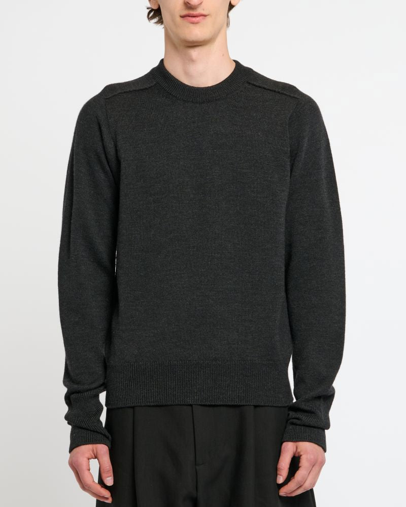 Crewneck Jumper Coal Gray Trousers
