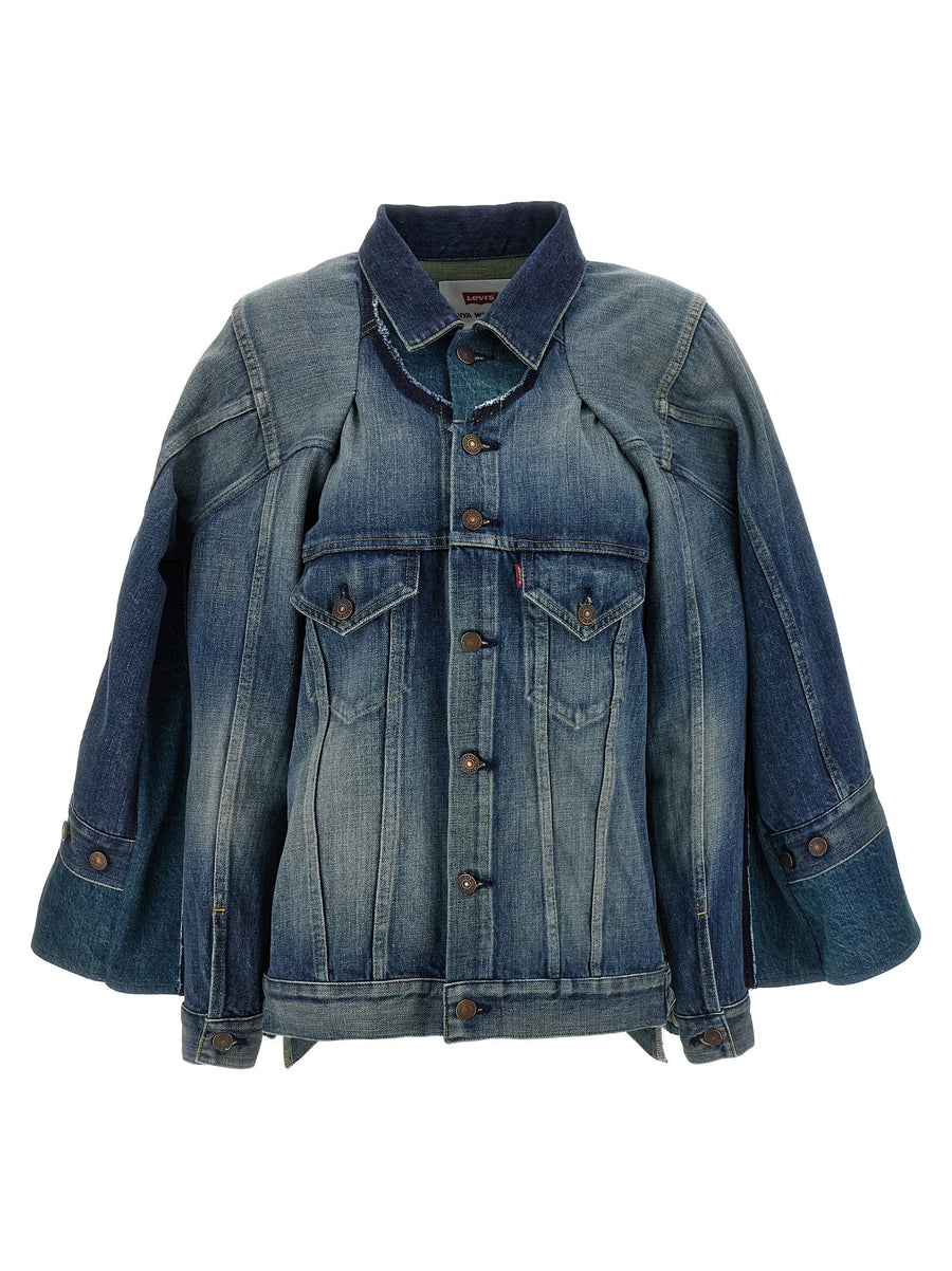Junya Watanabe ترقيع دنيم جاكيت — أزرق