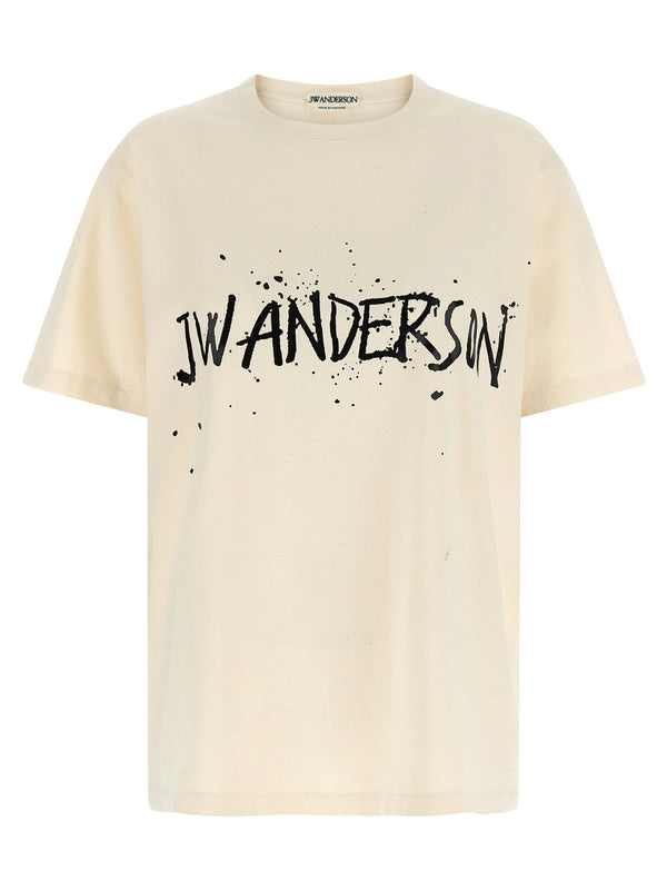 تيشيرت بقصة دائرية J.w.anderson قميص — كریم