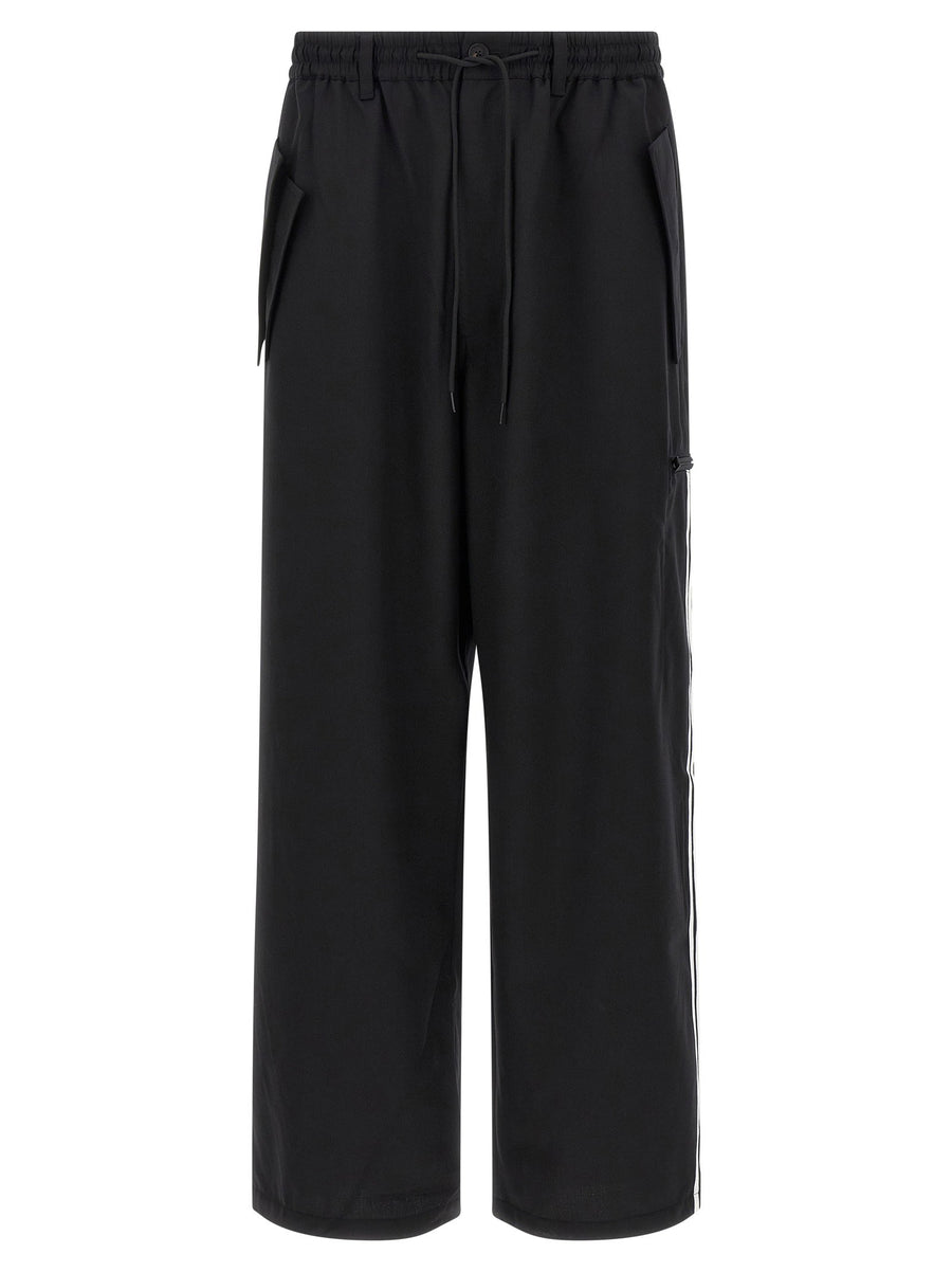 Y-3 Wool-Blend Trousers — Black