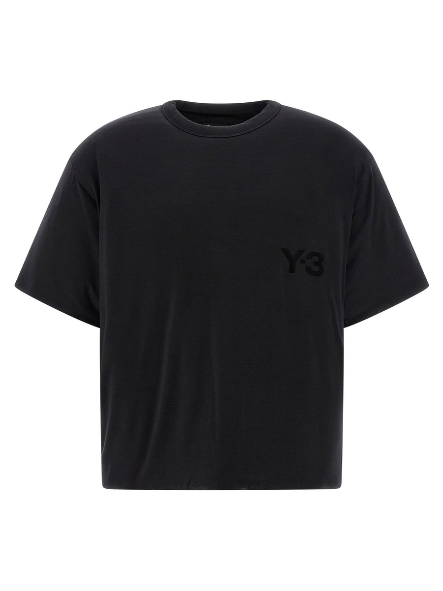 Y-3 Padded Lyocell Blend T-Shirt — Black