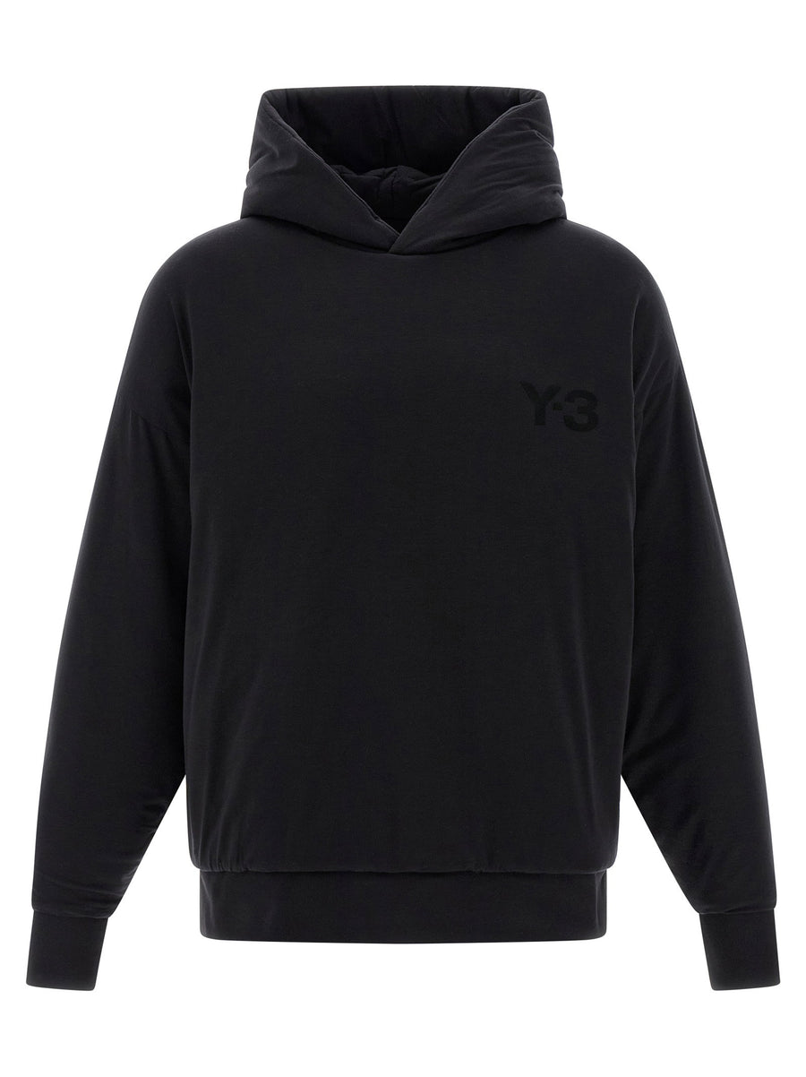 Y-3 Padded Lyocell Hoodie — Black