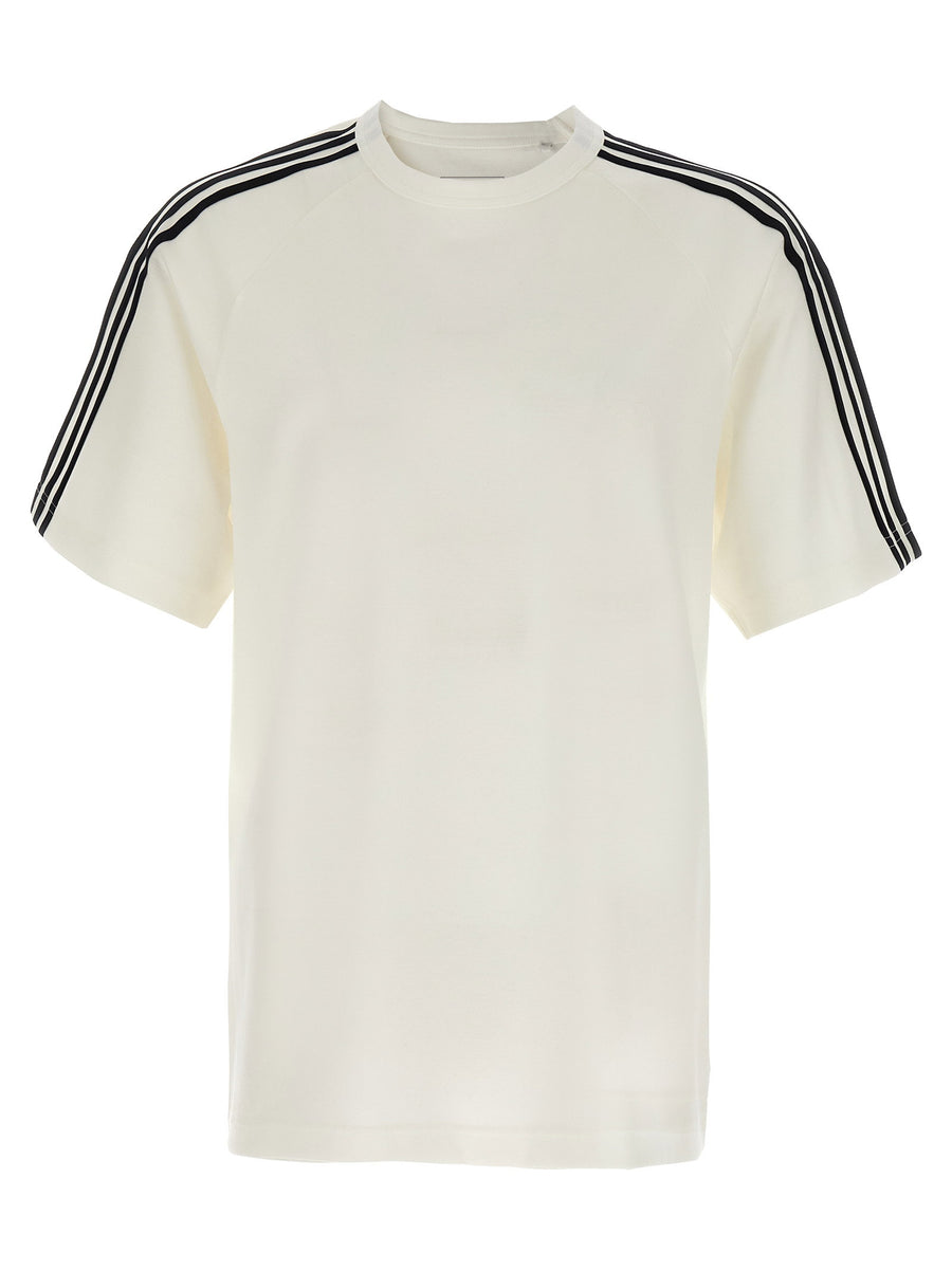 Y-3 Three-Stripe Contrast T-Shirt — Cream