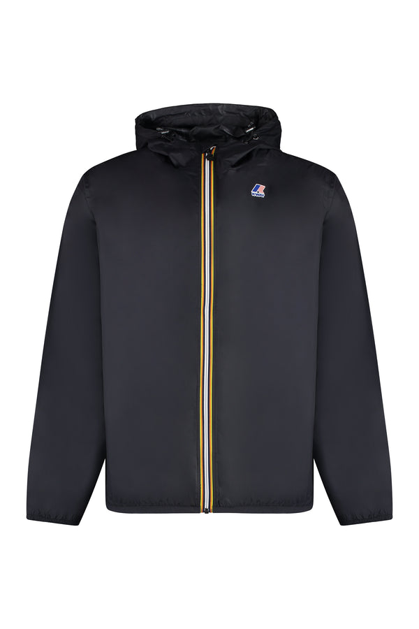 Claude Hooded Nylon Jacket Black Polyamide Raincoats