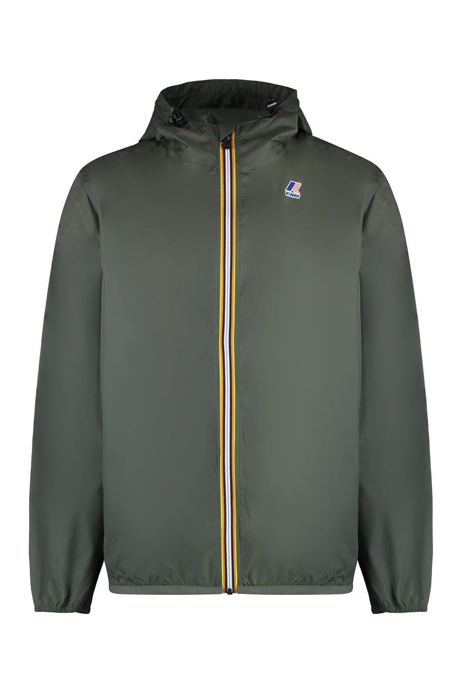 Claude Hooded Nylon Jacket Green Polyamide Raincoats