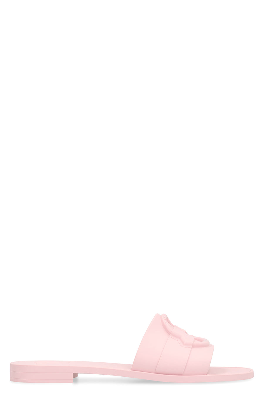 Round-Toe Rubber Slides Pink Sandal