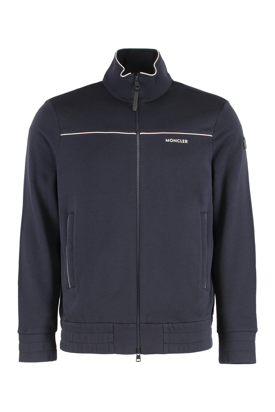 Full-Zip Hoodie Cotton Blend Blue