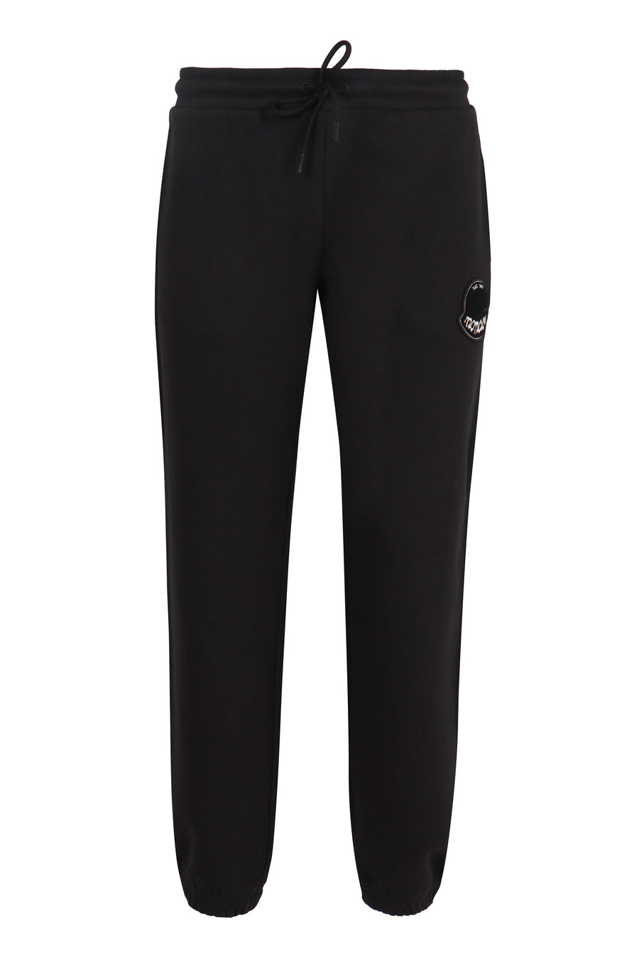 Logo Detail Cotton Track Pants Black