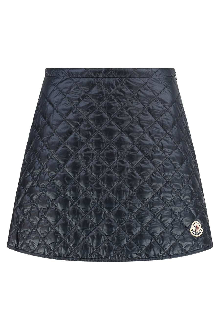 Quilted Nylon Skirt Blue Polyamide; Polyester