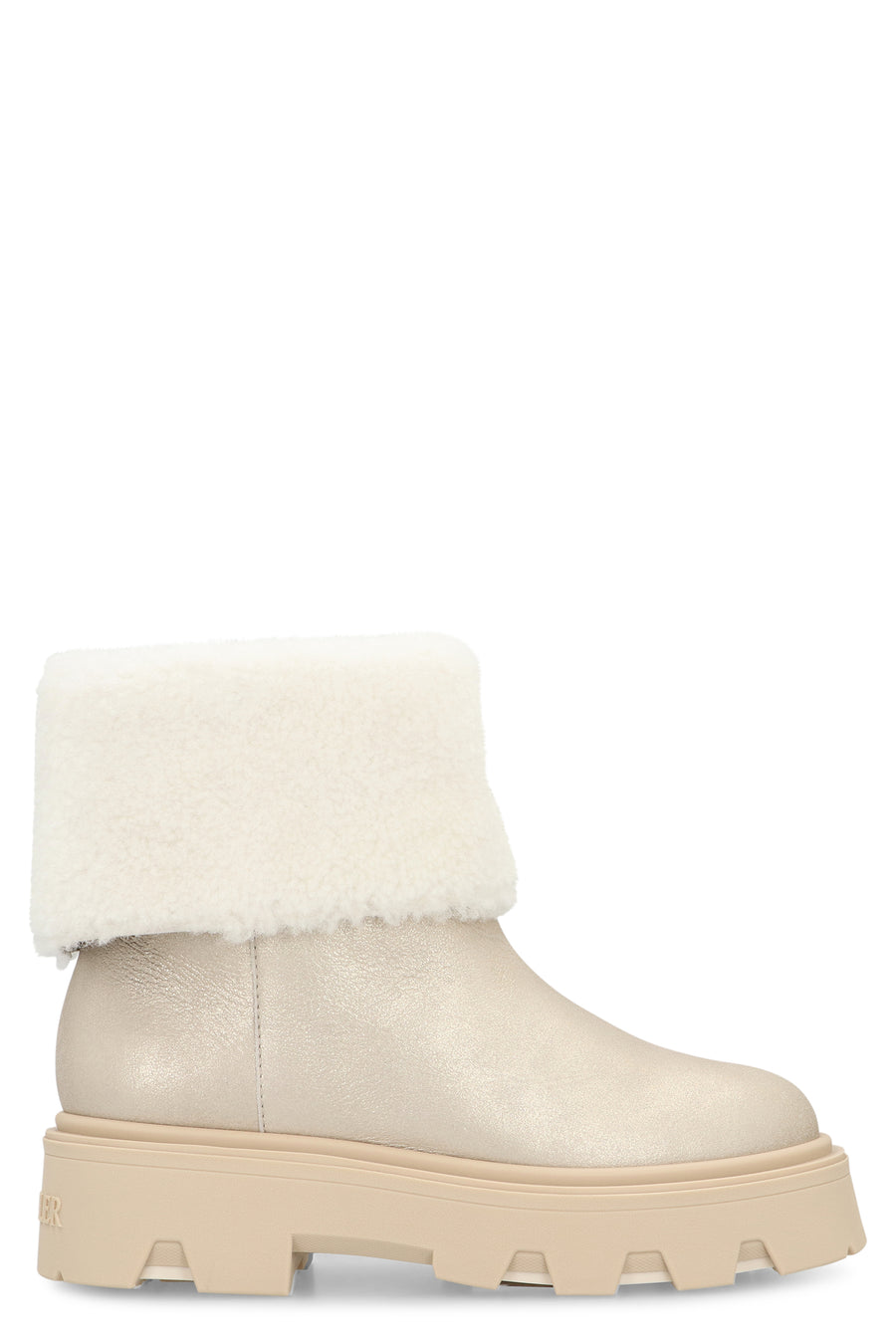 Shearling Boots Silver Montonesuede