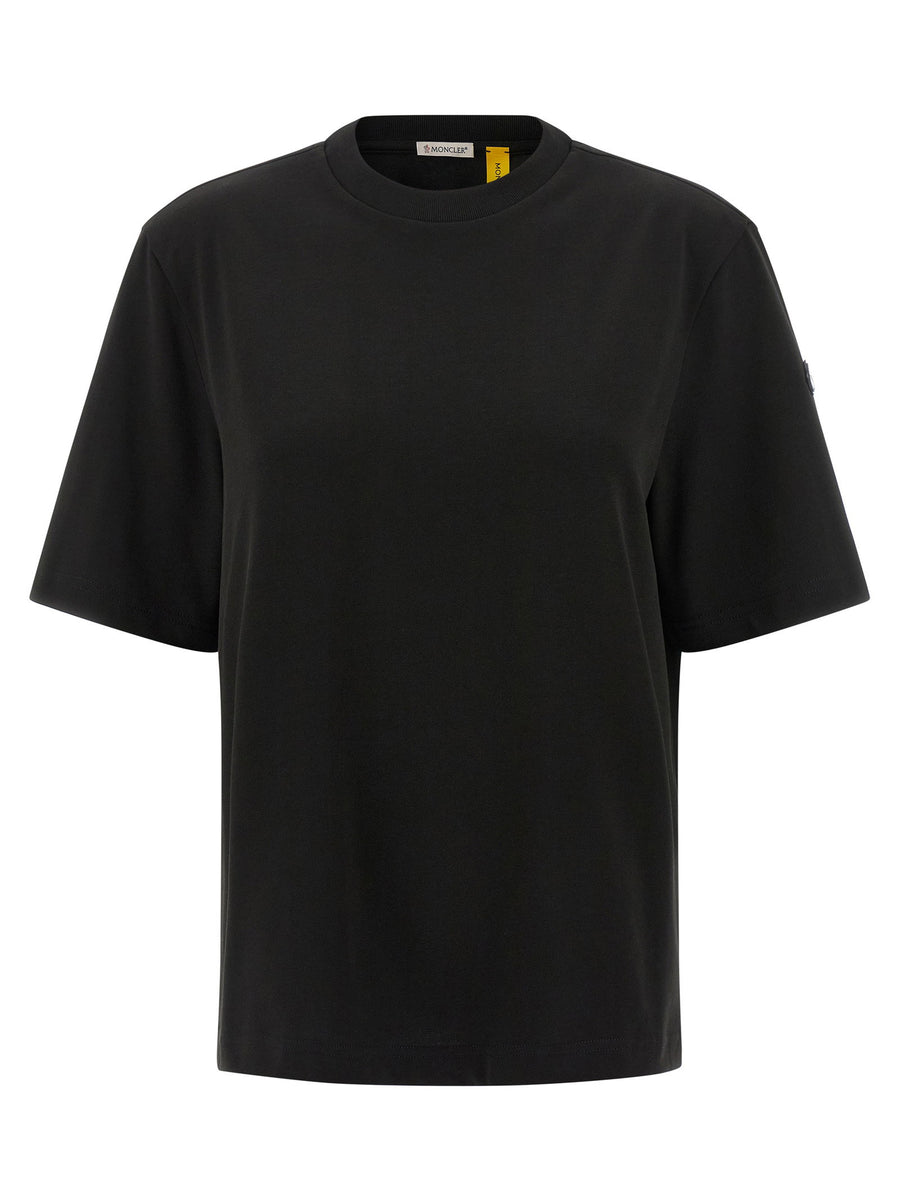 Moncler Genius Logo-Patch Cotton T-Shirt — Black