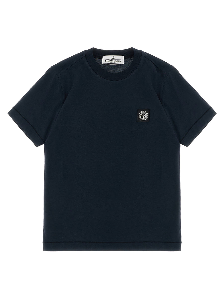 Stone Island Junior Logo Patch T-Shirt — Navy