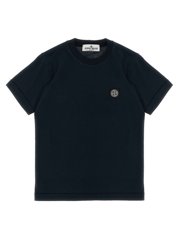 Stone Island Junior Organic cotton t-shirt in black