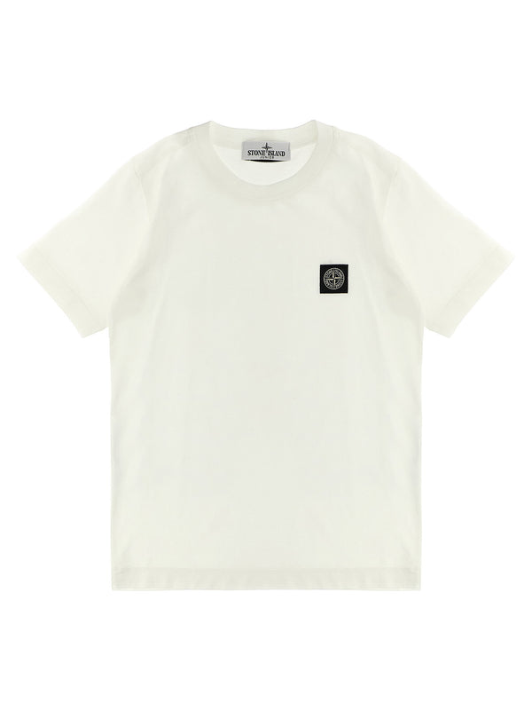 Stone Island Junior Organic cotton t-shirt in white