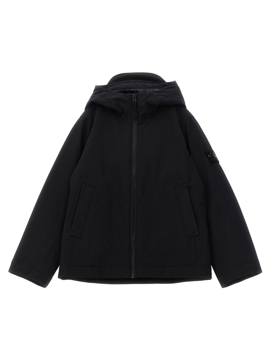 باركا Stone Island Junior مقاومة للماء بريما لوفت — أسود