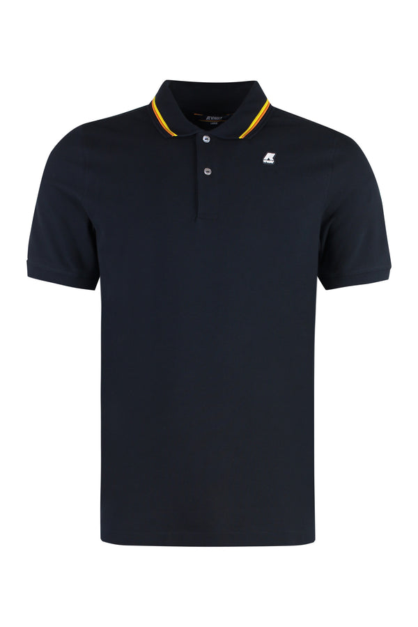 Jud Cotton-Piqué Polo Shirt Blue