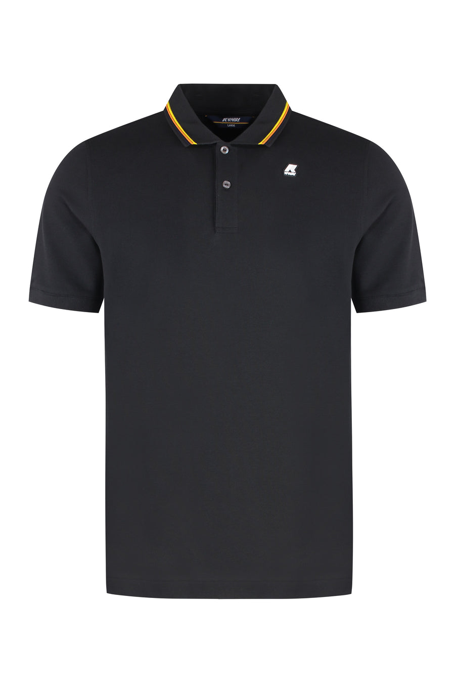 K-Way Jud Cotton-Piqué Polo Shirt Black