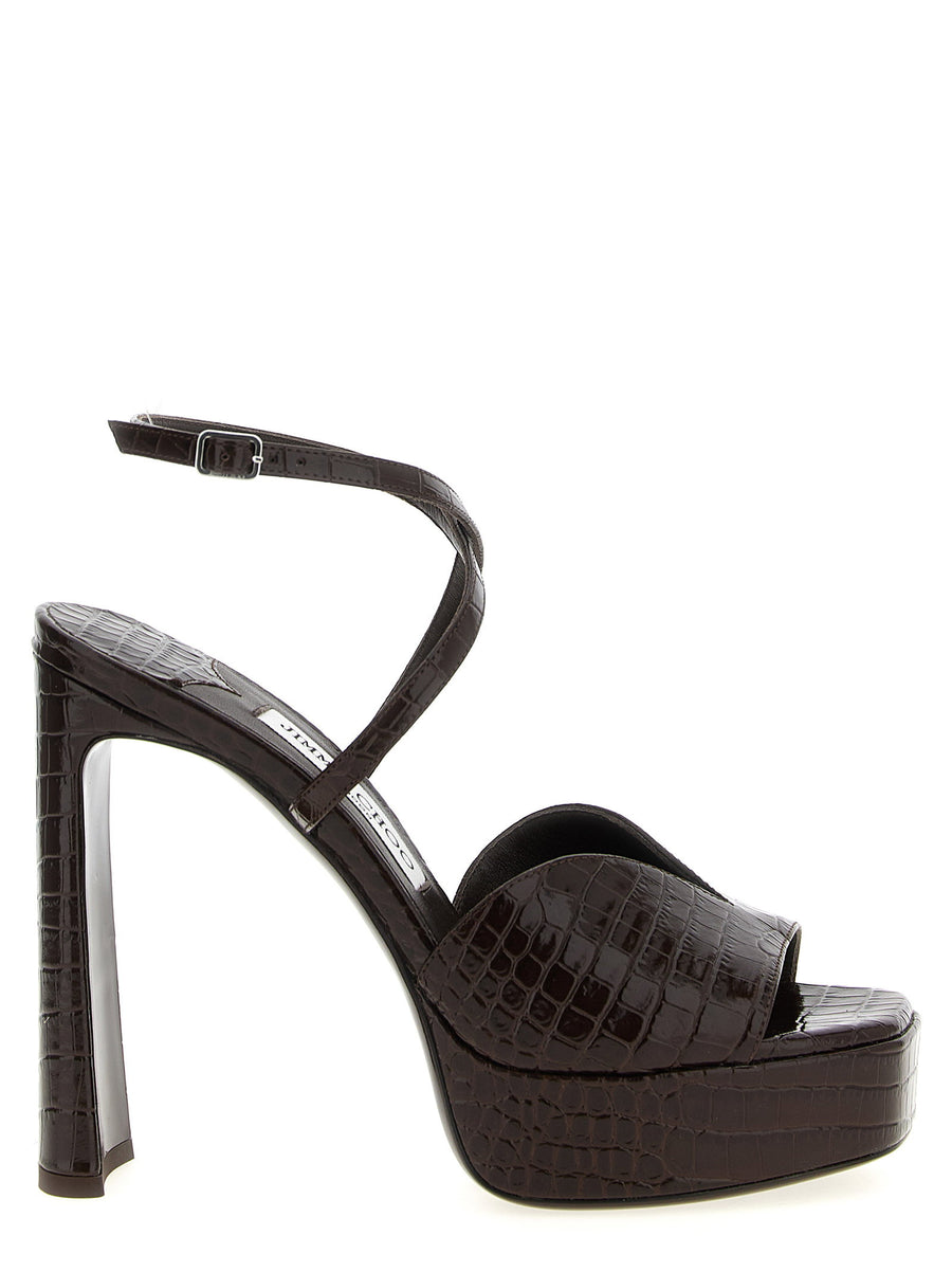 صندل Jimmy Choo كارلي كعب — أسود