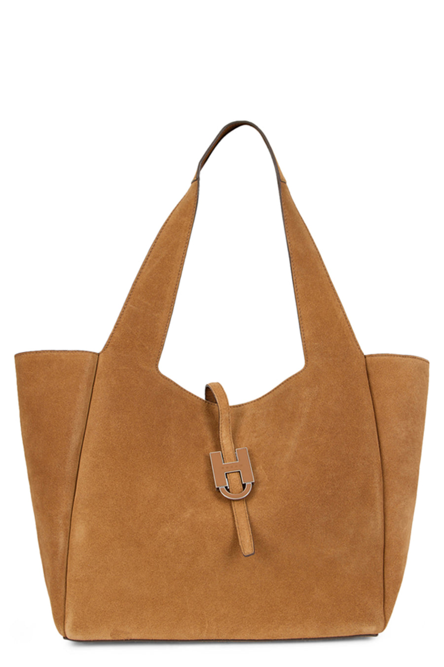 Shopper Bag Light Brown Suede Calf Skin Tote
