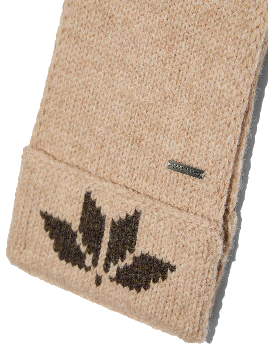 Dsquared2 100% Wool scarf in beige