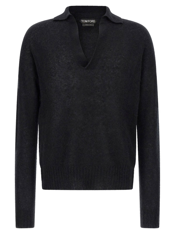 Tom Ford Cashmere and Silk Knit Sweater — Black