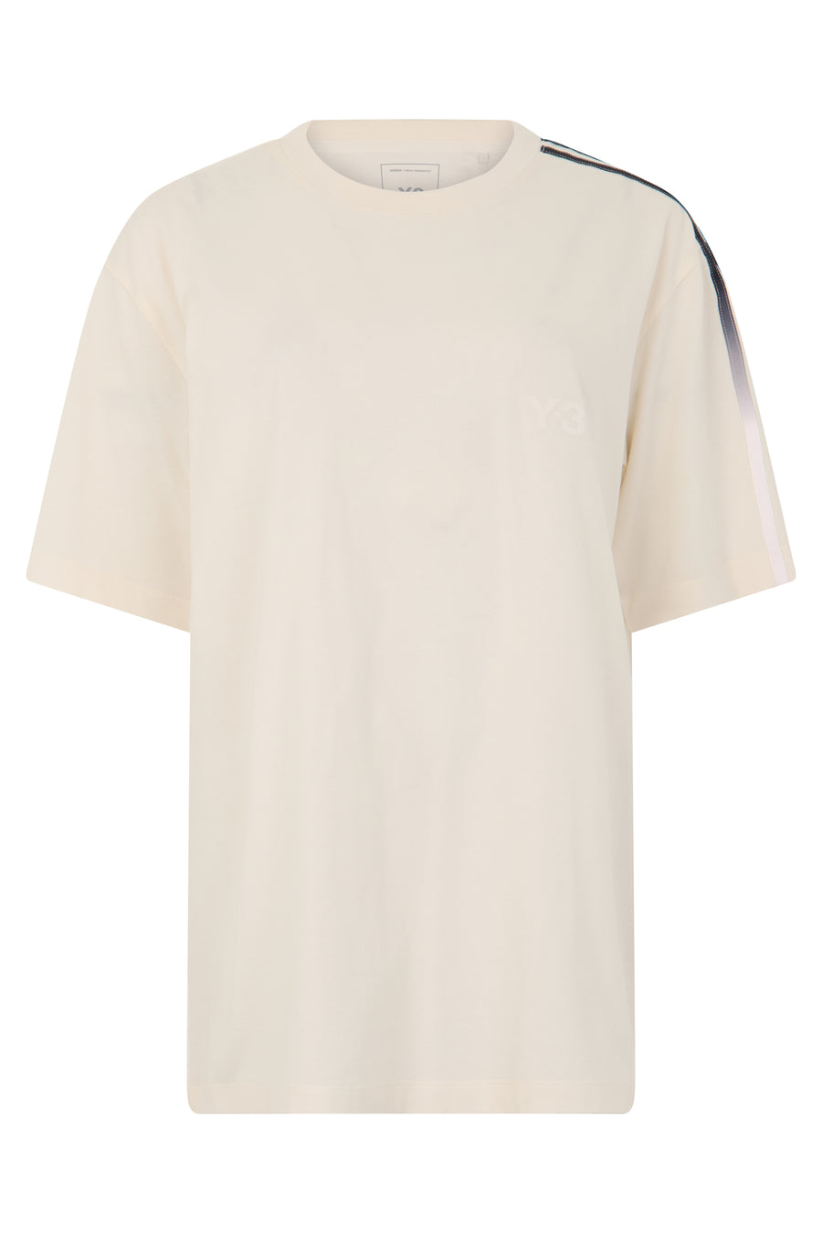 Short-Sleeve Striped T-Shirt Beige Cotton T-shirts
