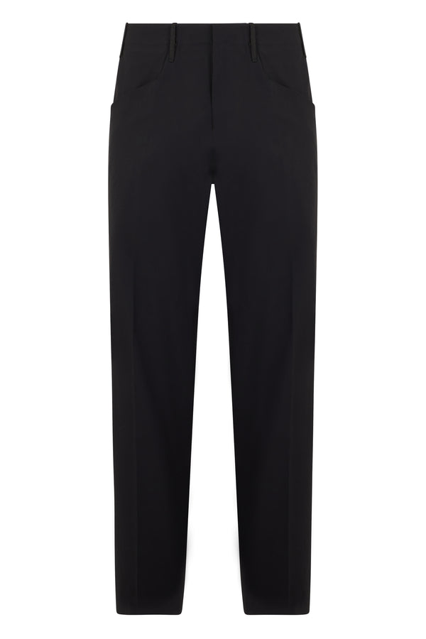 Trousers Straight Black Polyamide
