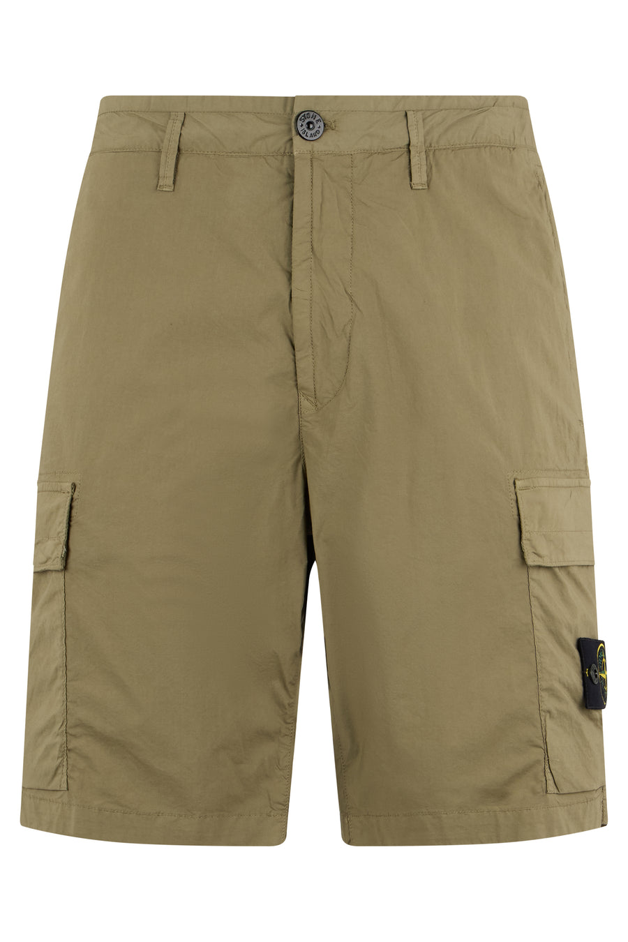 Cotton Cargo Pants Military Green Short