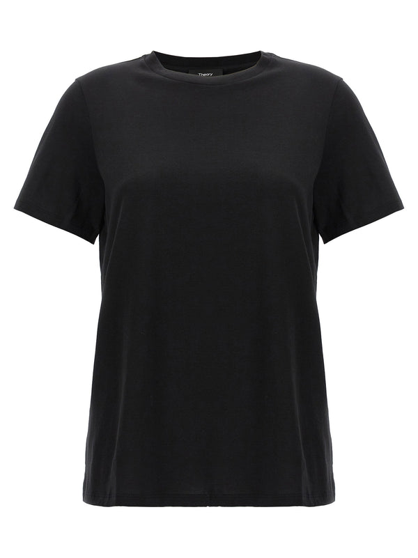 Theory Crewneck Cotton T-Shirt — Black