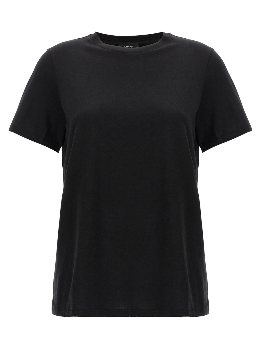 Theory Crewneck Cotton T-Shirt — Black