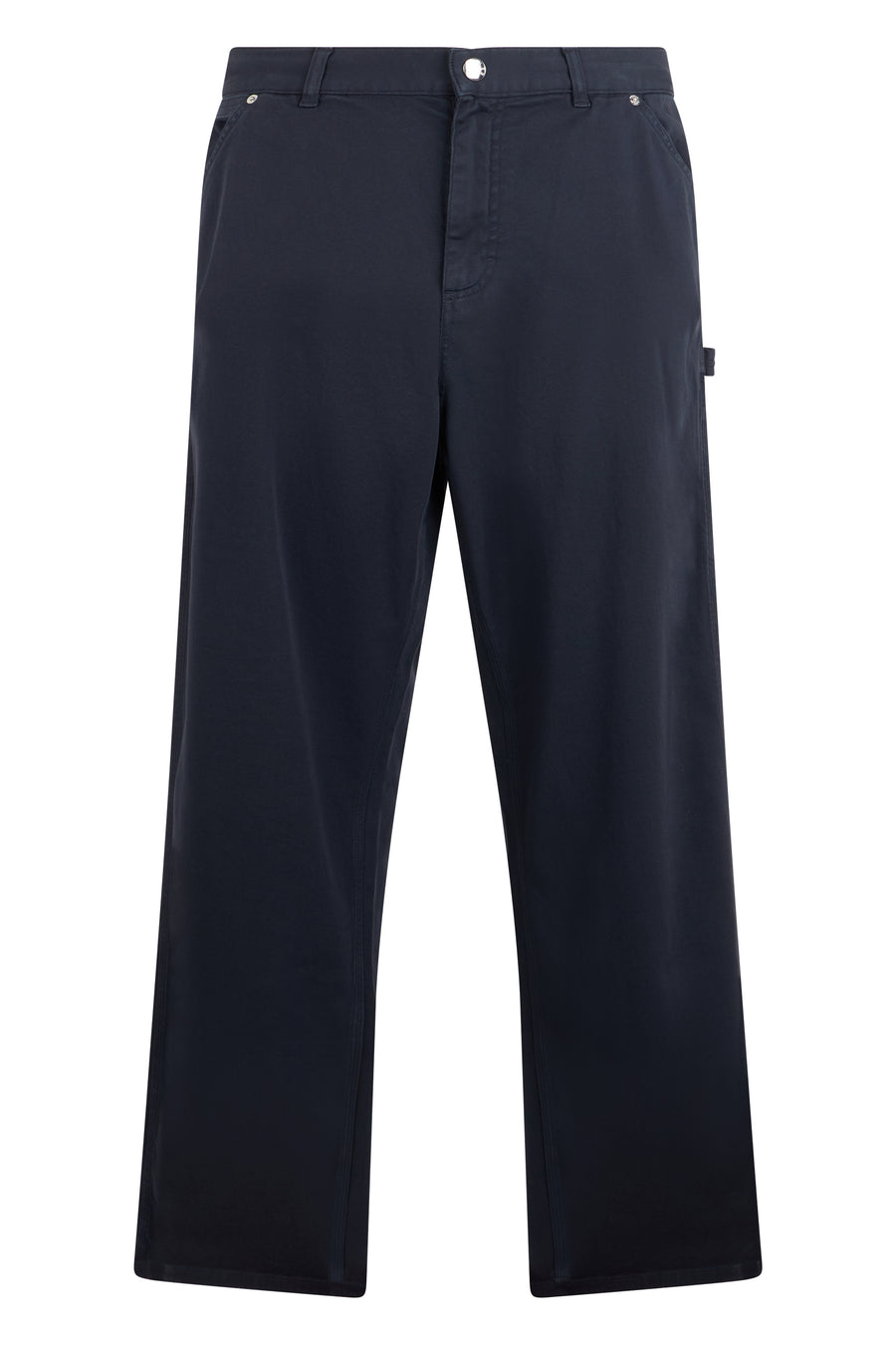 Trousers Gabardine Cotton-Blend Blue Chinos