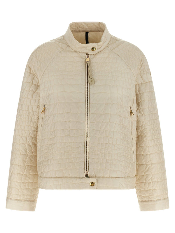 Moncler جاكيت داون — كريمي