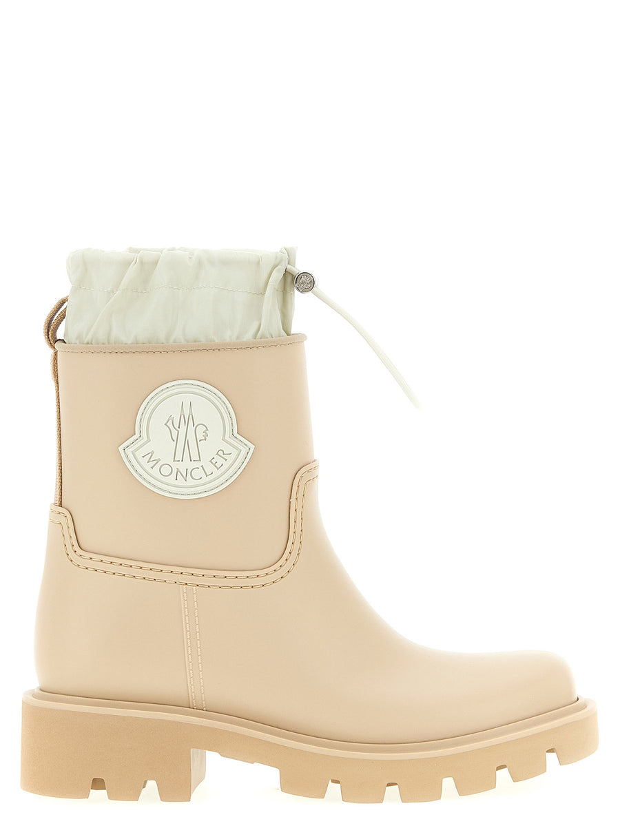 Moncler Kickstream Rain Boot — Cream