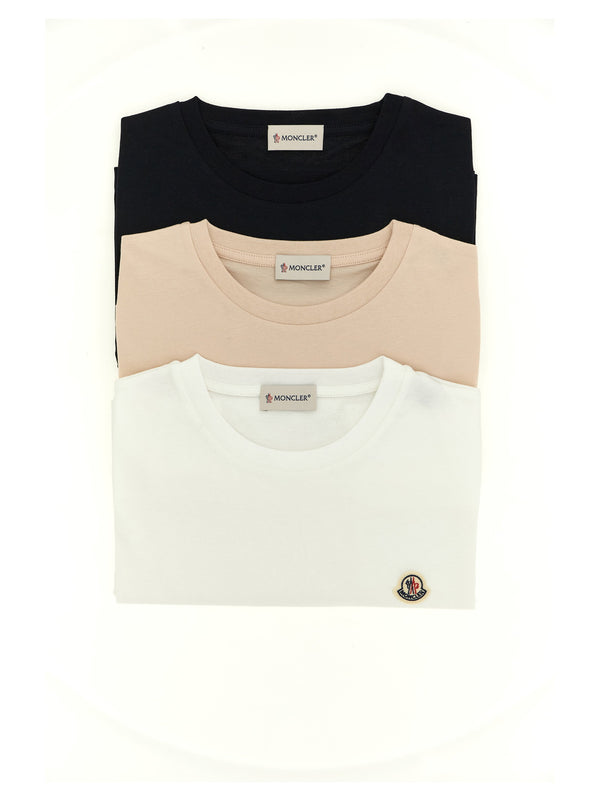 Moncler Enfant شعار رقعة تي شيرت — متعدد الألوان