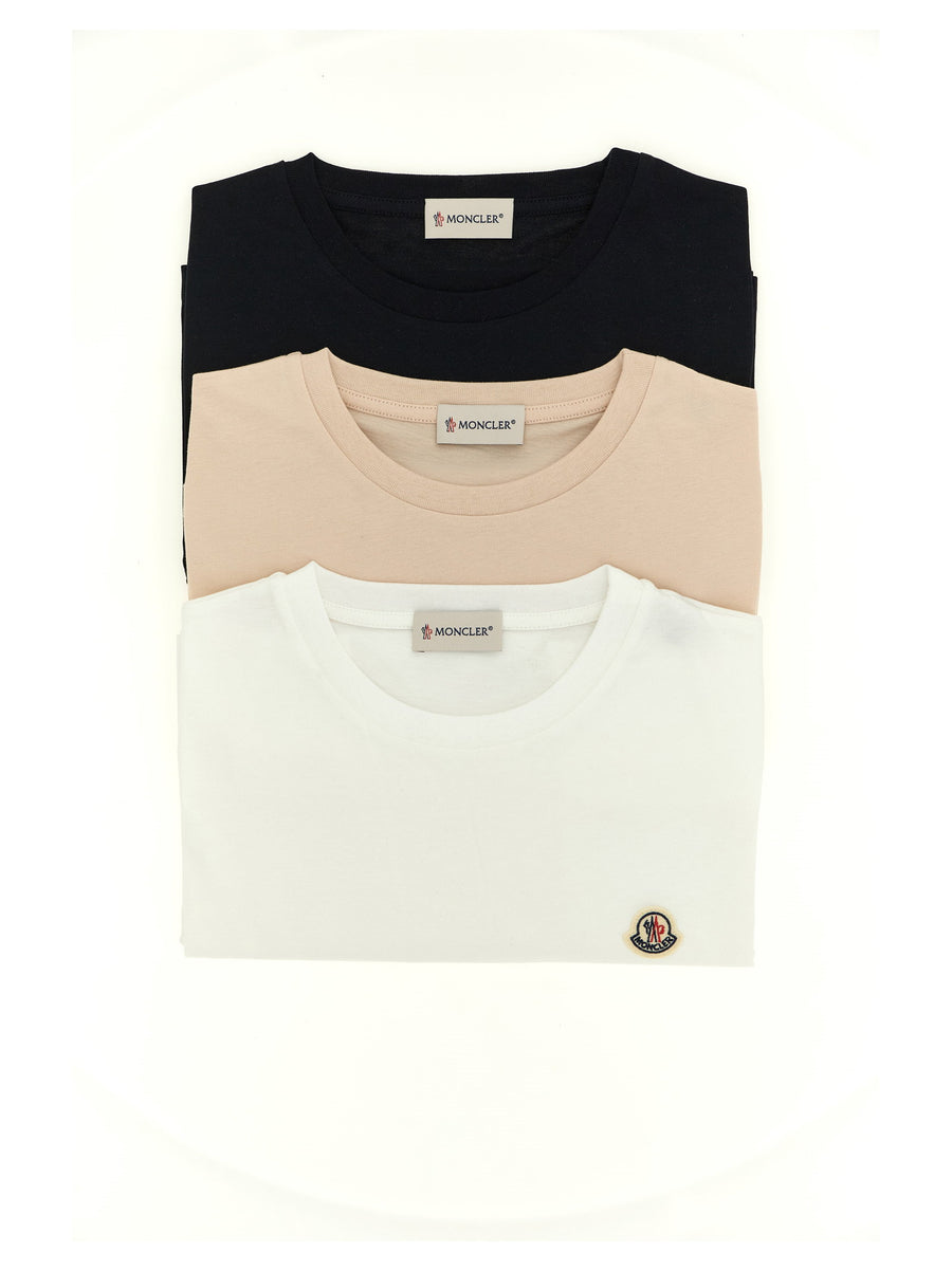 Moncler Enfant شعار رقعة تي شيرت — متعدد الألوان
