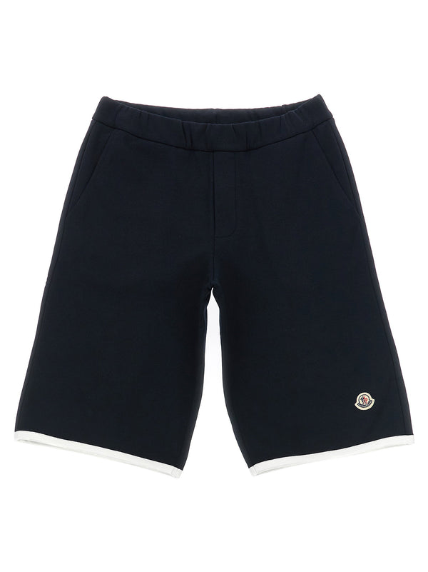 Moncler Enfant Logo-Patch Bermudas — Black