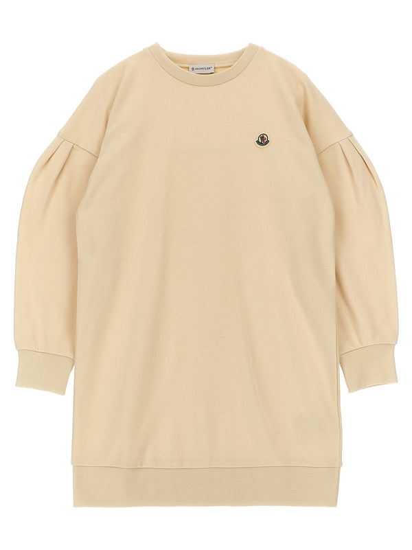 سويت شيرت Moncler Enfant بتصميم مضلع كم فستان — كشمري