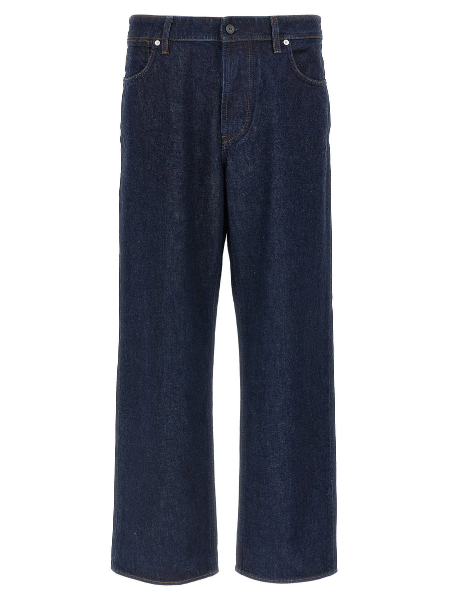 Stone Island Wide-Leg Indigo Denim Jeans — Indigo