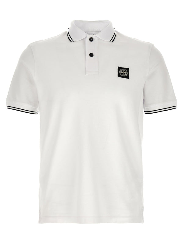 Stone Island Organic cotton polo shirt in white