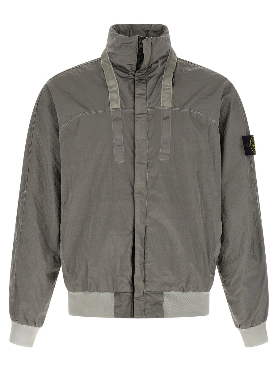 Stone Island Nylon Metal Watro Bomber Jacket — Gray