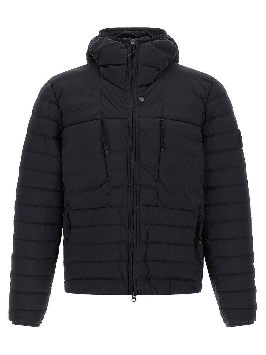 Stone Island Goose-Feather Padded Down Jacket — Black