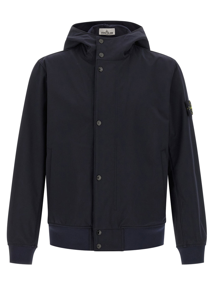 Stone Island Three-Layer Waterproof Technical Jacket — Navy