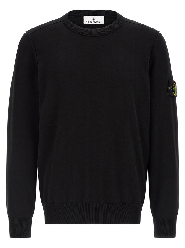 Stone Island Cotton Crewneck Sweater — Black