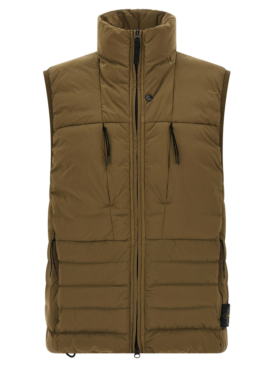 Stone Island Goose Down Vest — Khaki