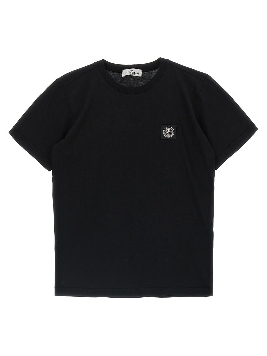 Stone Island Junior Logo Patch T-Shirt — Black
