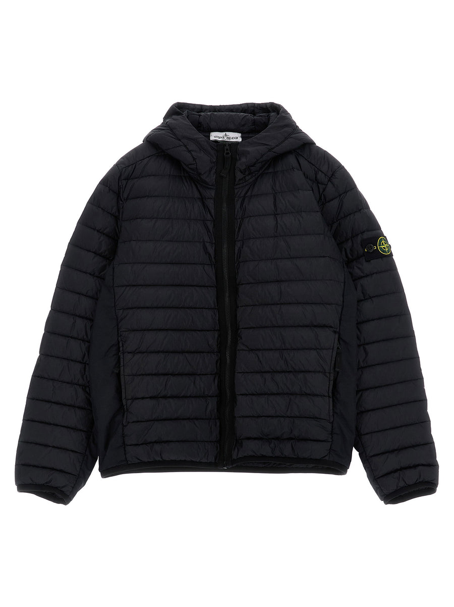 Stone Island Junior Quilted Goose Down Down Jacket — Black